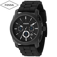 Reloj Fossil Machine FS4487 Fecha Cronometro Acero Inox Correa De Silicona